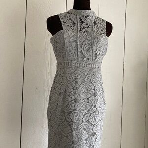 Boohoo Gray Lace Sleeveless Short Dress Size 4
